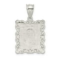 thumbnail image 3 of Sterling Silver Square Diamond-cut Letter O Initial Pendant QC2770O, 3 of 4