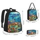 thumbnail image 2 of Disketp Sea World Mochila Estampada de Gran Capacidad con Lonchera y Estuche, Set de 3 Piezas para Estudiantes, 2 of 7