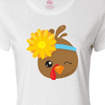 thumbnail image 4 of Inktastic Thanksgiving Turkey, Turkey With Sunflower Women's T-Shirt, 4 of 5