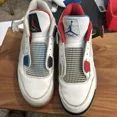 thumbnail image 1 of Jo r-dan 4 Retro SE "What The", White/Military Blue/Fire Red, U.S. SIZE 13, 1 of 6