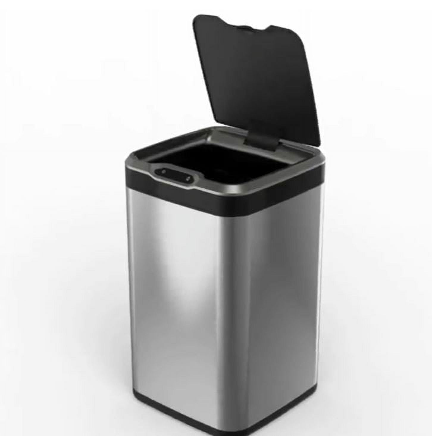 EcoTech 3.4 gal Stainless Steel Motion Sensor Bathroom Trash Can