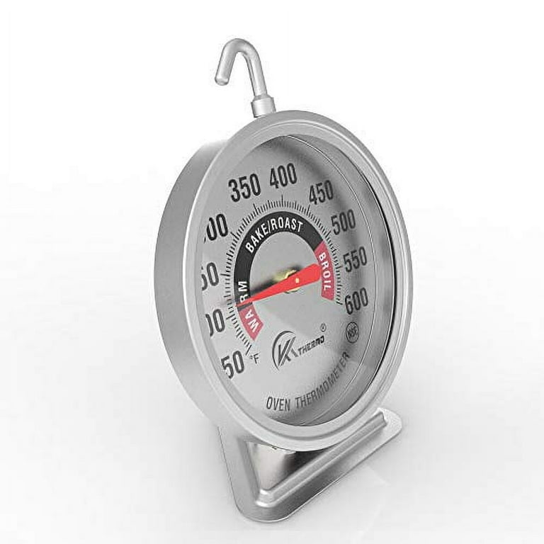large 3 dial oven thermometer - kt thermo (2019 new design) nsf-approved  accurately easy-to-read extra large clearly display shows marked