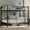 Black, variant on Twin XL Over Queen Bunk Bed Frame, Heavy Duty Metal Bunk Beds with with 2 Side Ladders, Industrial Style Bunk Bed Twin XL Over Queen for Kids and Adults-Black