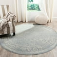 thumbnail image 1 of SAFAVIEH Adirondack Collection ADR109T Oriental Distressed Non-Shedding Living Room Bedroom Area Rug, 8' x 8' Round, Slate / Ivory, 1 of 1
