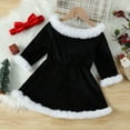 thumbnail image 4 of JLMSPLWG Toddler Christmas Dress Christmas Tween Christmas Kids Girl Holiday Dress New Born Christmas Baby Girl Outfit 24 Month Girl Clothes Toddler, Black 2-3 Years, 4 of 8