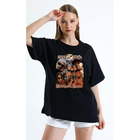 Three 6 Mafia Graphic Rap Tee T-Shirt Hip Hop Style Merch  for men & women  up to size 5XL