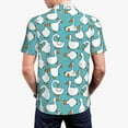 thumbnail image 5 of Xecao Cartoon Funny Goose for Mens' Casual Short Sleeve Button-Down Polo Shirts for a Classic Golf Look, 5 of 9