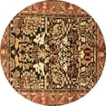 thumbnail image 1 of Ahgly Company Indoor Round Persian Brown Traditional Area Rugs, 7' Round, 1 of 4
