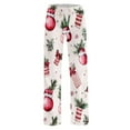 thumbnail image 5 of Women's Christmas Printed Plush Casual Pants with Drawstring Elastic Waist, Long Trousers for Home and Casual Wear, Comfortable Design,Pink,3XL, 5 of 6