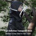 thumbnail image 2 of Imperméable à Capuche Léger Poncho de Pluie Réutilisable pour Randonnée Camping, 2 of 8