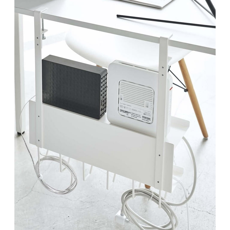 Yamazaki Home Under-Desk Cable Organizer - Steel - Black