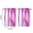 thumbnail image 4 of Vintage Watercolor Pink Oil Painting Tier Cafe Curtains for Bathroom Living RV Rod Pocket Window Drapes 36 Inch 2 Panels Set 28"x36" 2 Panels Window Treatment Tiers, 4 of 4