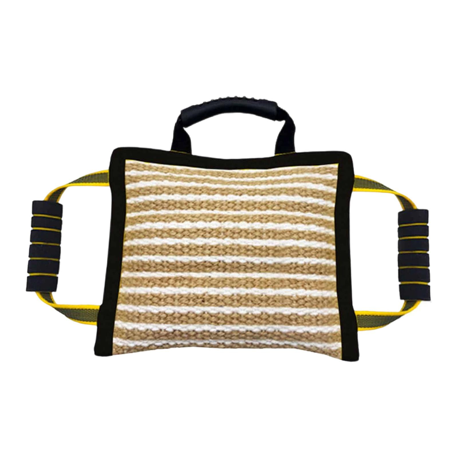 YWMJZEU Dog Bite Pillow Coarse Jute Material Training Gear Interactive Obedience Toy for black