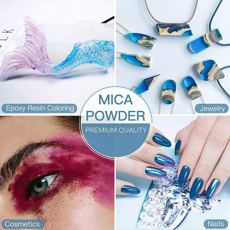 Mica Powder - Cosmetic Grade Pearlescent Natural Mica Mineral Powder -  Epoxy Resin Dye - Pearl Pigment for DIY Jewelry Crafts Ma