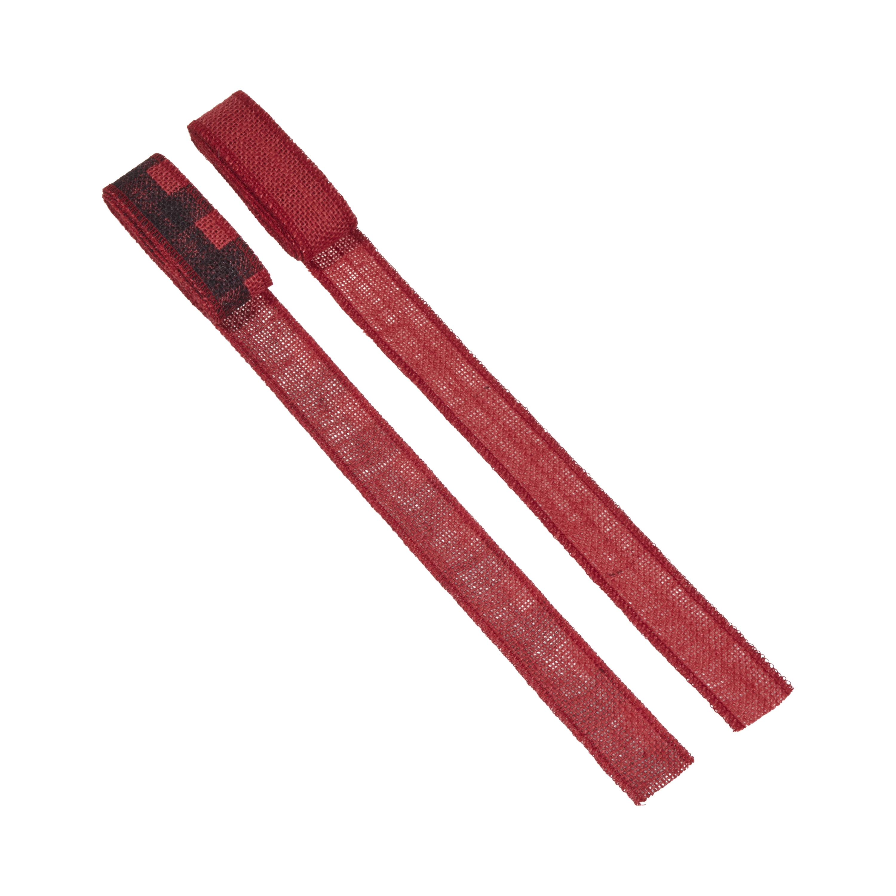 (2 pack) Love, Laugh, Craft Burlap Ribbon Set, 1.5"W x 3-Yds, Red/Black Buffalo Check