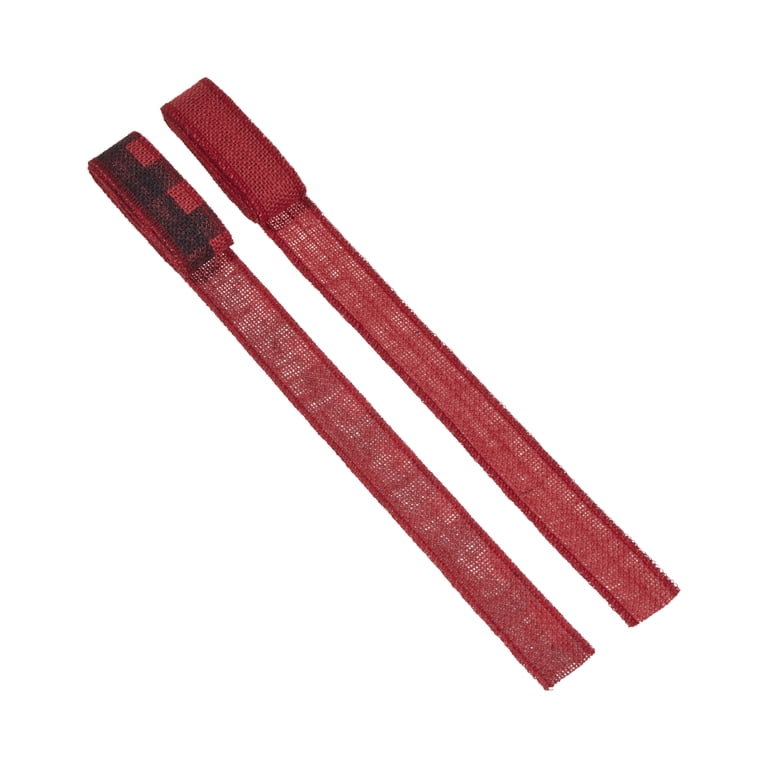 Red belt with ❤️live?love♥️laugh ribbon. 1.5” wide x 39.5” and super adjustable Love, Laugh, Craft Burlap Ribbon Set, 1.5 main image 2