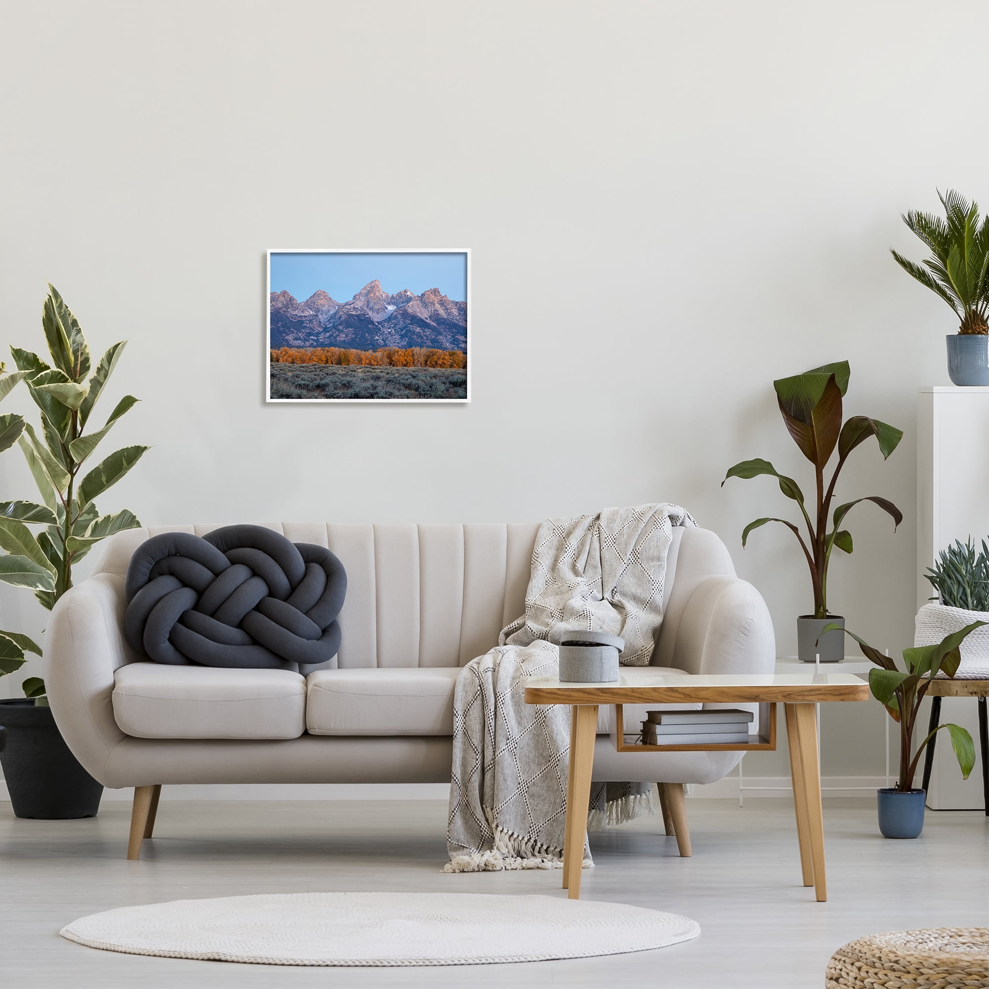 Stupell Industries Mountain Peaks Scenery Landscape Photography White Framed Art Print Wall Art, 20 x 16