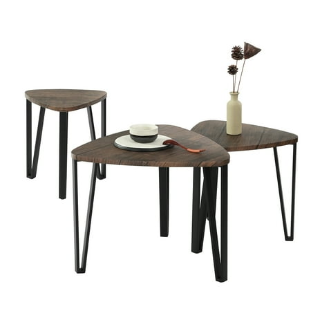 Furniture R Side Table Set Of 3 Three Various Size Triangle End Furniture R Side Table Set Of 3 Three