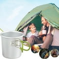 thumbnail image 3 of 150ml Picnic Water Cup Aluminum Alloy Camping Tea Mug Heat-Resistant Shatterproof Travel Mug Drinkware with Foldable Handle, 3 of 6