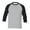 Black2, variant on Men's T-Shirts 3/4 Sleeve Summer Patchwork Casual Baseball Layering Tops