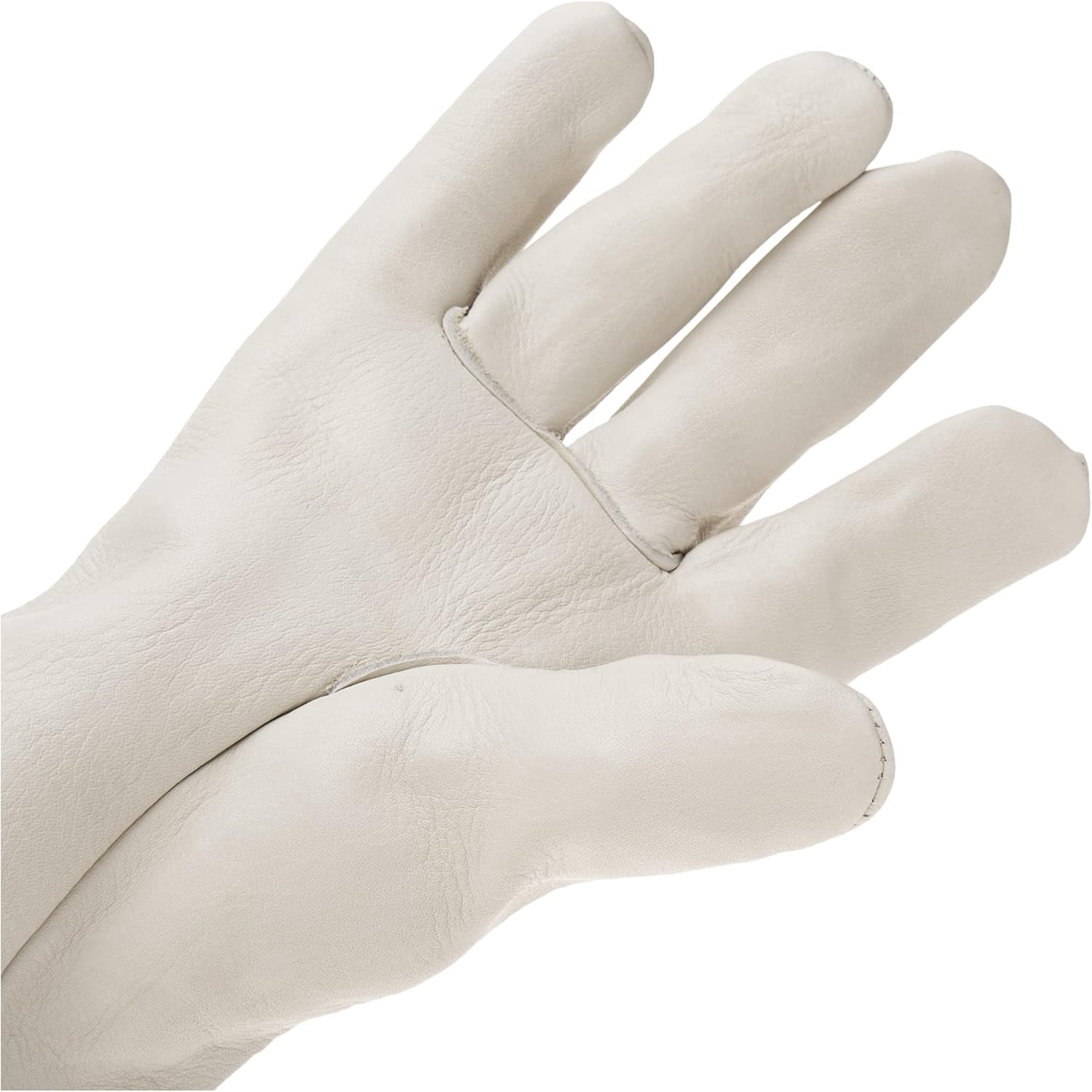 G & F Premium Genuine Grain Cowhide Leather Work Gloves, 3 Pairs, Size Large