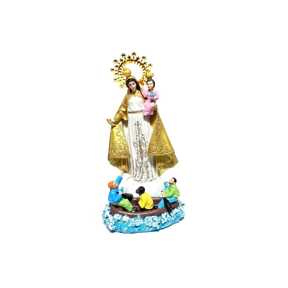 Religious statue of Virgin of Charity 8" height / Virgen de la Caridad del Cobre (Copy)