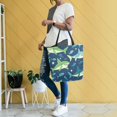 thumbnail image 4 of FORMRS Womens Canvas Tote Bag with Zipper Inner Pocket Shoulder Handbag, Sharks Pattern, 4 of 7