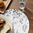 thumbnail image 3 of Grey Coastal Round 13 Inch Placemats Set of 8, Summer Eucalyptus Leaves Beach Ocean Starfish Nautical HeatResistant Non Slip Place Mats for Dining Table, Wipeable Kitchen Table Mats for Housewarming, 3 of 9