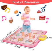 Cake Dance Mat for Kids Moclever Music Blanket with 6 Modes Built-in Music Adjustable Volume Electronic Music Dance Pad for Boys Girls Aged 3+ Years Old