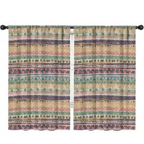 Blackout Kids Curtains,Yellow and Pink Geometric Boho Pattern Childrens Insulated Curtains Set Of 2,Bedroom Essentials,Toddler Room Decor 52x84in(132x213cm)