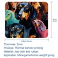 thumbnail image 5 of Dachshund Square Mouse Pad, 8.3x9.8 Inch, Non-Slip Rubber Bottom, Printed Desk Mat for Office and Gaming, 5 of 6