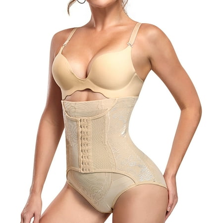 

Eleady Hi-Waist Trainer Butt Lifter Tummy Control Panty Body Shaper for Women(Beige Medium)