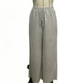 thumbnail image 2 of Juslio Womens Pants Comfortable Elastic Waist High Waist with Pockets Casual Straight Pants, 2 of 7