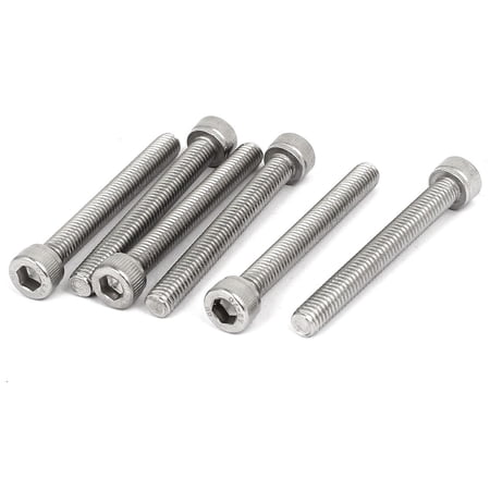 Uxcell M6 X 14mm Hex Socket Head Cap Screws - 304 Stainless Steel, DIN912, Pack Of 50