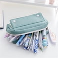 thumbnail image 3 of College Supplies, Multifunctional Nylon Pencil Case Double Layer Large Capacity Pencil Case, Student Gifts, 3 of 4