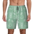 thumbnail image 2 of Picia Tropical Pineapple pattern Mens Swim Trunks with Compression Liner Stretch Beach Shorts Quick Dry with Zipper Pockets No-Chafing Board Shorts-Large, 2 of 9