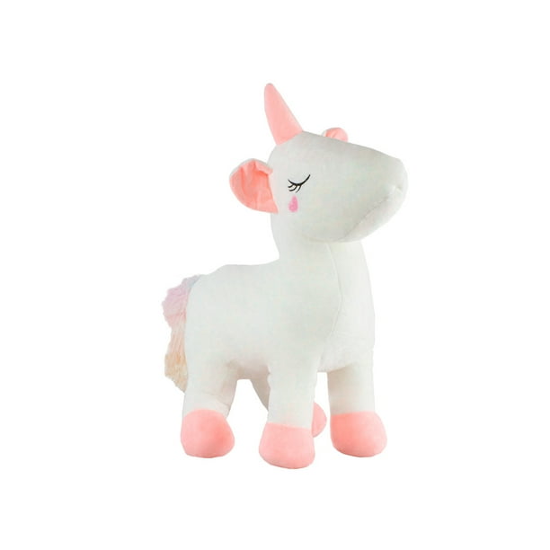 Unicornio De Peluche Importadora La Merced Blanco 45 Cm Felpa Suave Hipoalergénica