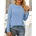 thumbnail image 5 of PRETTYGARDEN Long Sleeve Tops for Women Spring Fall Trendy Business Dressy Casual Shirts Crewneck Textured Blouse, 5 of 7