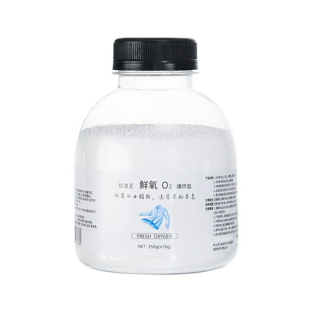 Fresh Oxygen - Paquetes de detergente blanqueador y quitamanchas para ropa, potenciador natural multiusos para sangre, pasto, orina de mascotas y olores (345 ml)
