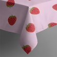 thumbnail image 5 of Red Strawberry Plants Fruit Pink Pattern Square Tablecloth,Waterproof Square Table Cover,Wipeable Spillproof Washable Table Cover for Home Kitchen Party Decor 42"X42"(107x107cm), 5 of 6