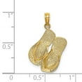 thumbnail image 2 of 14k Gold Sanibel Island Large Double Flip Flop High Polish Straps) Charm 21.7x14.3mm Wide 3.9mm Thick Pendant Necklace f, 2 of 2
