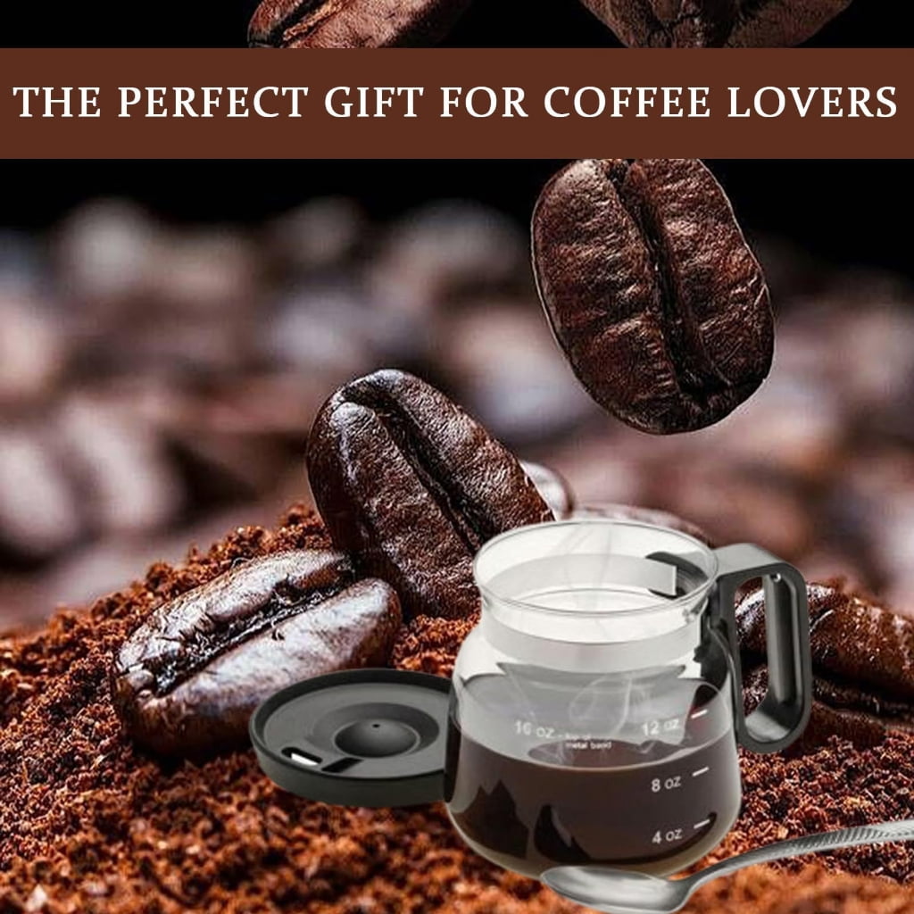 lanema 16Ounce Glass Coffee Cup With Secure Cover And Nonslip Grip Ideal For Teas Juice Or Espressos Drink