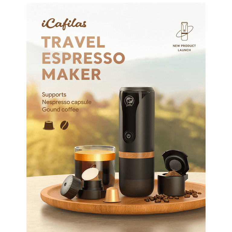 Portable Espresso Machine Small Single Serve 50 Cups Coffee Maker  Compatible with Nespresso for Camping Travel Car Office Home - AliExpress