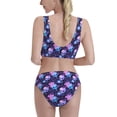 thumbnail image 6 of Pofeuu Skull starry sky flower leaf Print Womens Bathing Suits Modest High Waisted Bikini Sets Cute Halter 2 Piece Swim Suit, 6 of 7