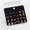 thumbnail image 5 of Faty-T 12 Pairs Christmas Earrings for Women, Xmas Gifts Holiday Cute Stud Earrings Hypoallergenic Christmas Tree Snowflake Bow Snowman Earring, 5 of 9