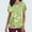 Scrubs-Green, variant on Gamivast Plus Size Scrubs for Women Pink Floral Print V-Neck Short Sleeve Scrub Tops for Women Breathable Soft Stretch Nursing Scrubs Two Pockets Medical Wear