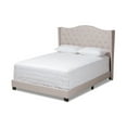 thumbnail image 2 of Baxton Studio Alesha Modern and Contemporary Beige Fabric Upholstered King Size Bed, 2 of 6