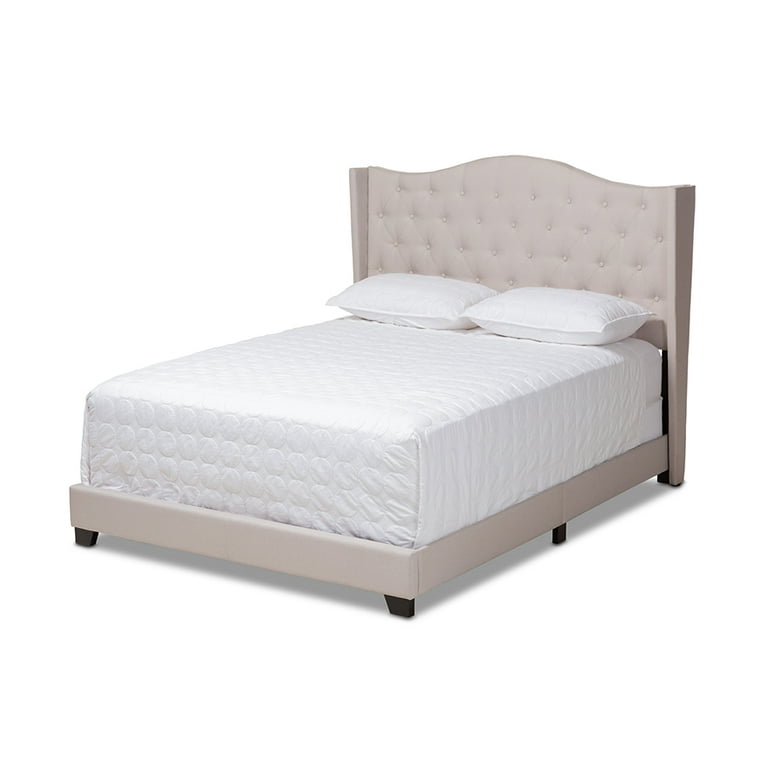 Baxton Studio Alesha Modern and Contemporary Beige Fabric Upholstered Queen Size Bed Baxton Studio Alesha Modern and Contemporary Beige Fabric Upholstered Queen Size Bed