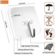 thumbnail image 2 of Wabjtam Adhesive Hooks For Hanging Heavy Duty Wall Hooks 22 Lbs Self Adhesive Sticky Hooks Waterproof Transparent Hooks For Keys Bathroom Shower Outdo, 2 of 5