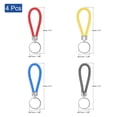 thumbnail image 2 of Uxcell Braided Leather Keychain, 4 Pack PU Key Ring (Red, Blue, Yellow, Gray), 2 of 5